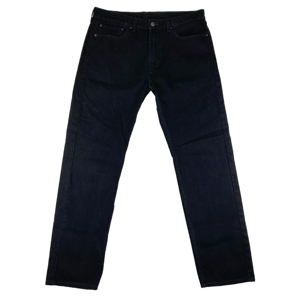 Levi's Jeans Mens 505 Regular Black Straight Leg Size 36x34